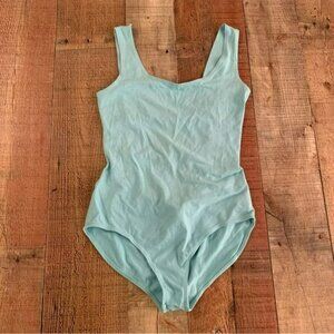 Silence + noise womens blue bodysuit with open back detail -S